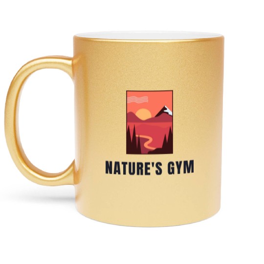 Nature's Gym Hiking Metallic Mugs