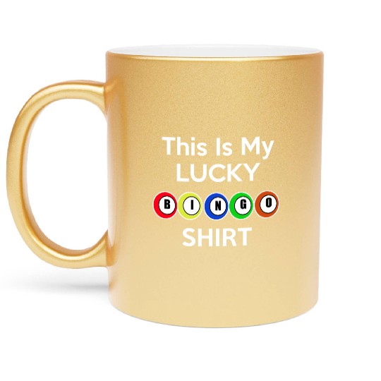 Lucky Bingo For Bingo Players Metallic Mugs