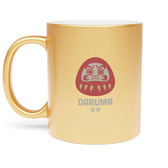 Daruma Doll Japan Zen Buddhism Daruma Metallic Mugs