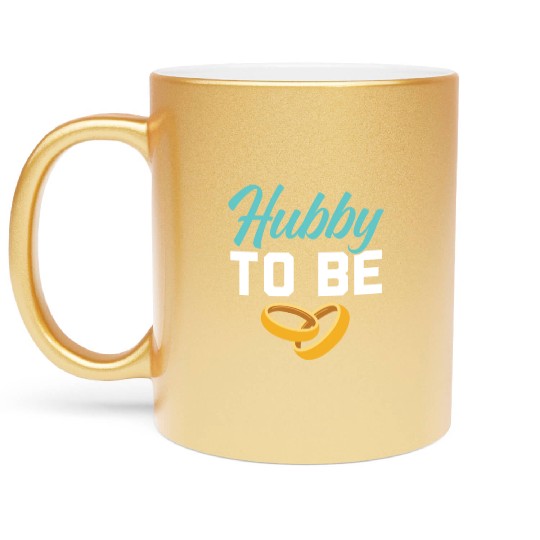 Bride And Groom Wedding Day Marriage Just Married Metallic Mugs