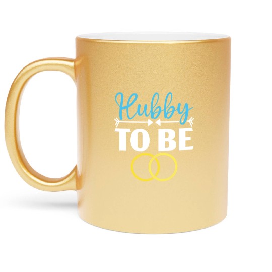 Bride And Groom Wedding Day Marriage Just Married Metallic Mugs