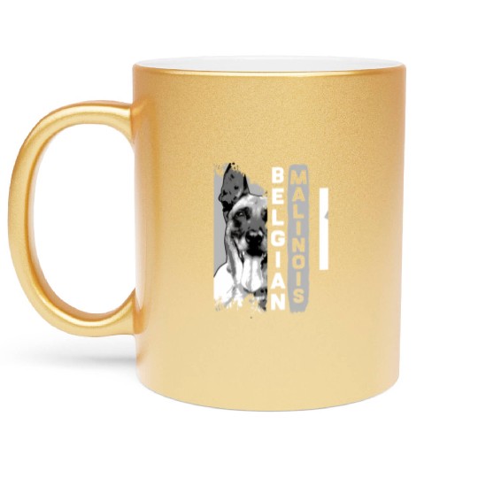 Belgian Malinois T Dog Metallic Mugs