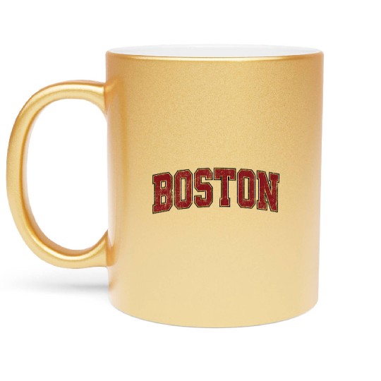 Boston Massachusetts Ma Athletic Sports Metallic Mugs