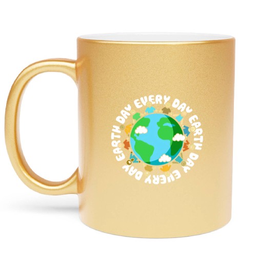 Earth Day Every Day Earth Day Metallic Mugs