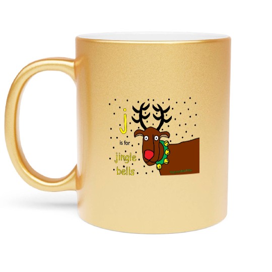 j is for jingle bells Metallic Mugs