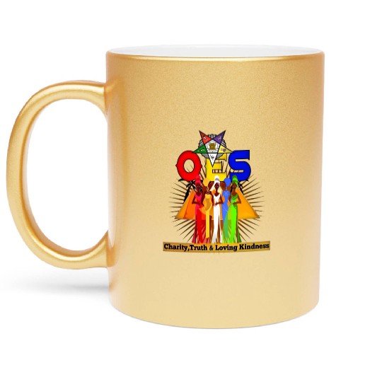 Order Of The Eastern Star Oes Ring Diva Sister'S Metallic Mugs