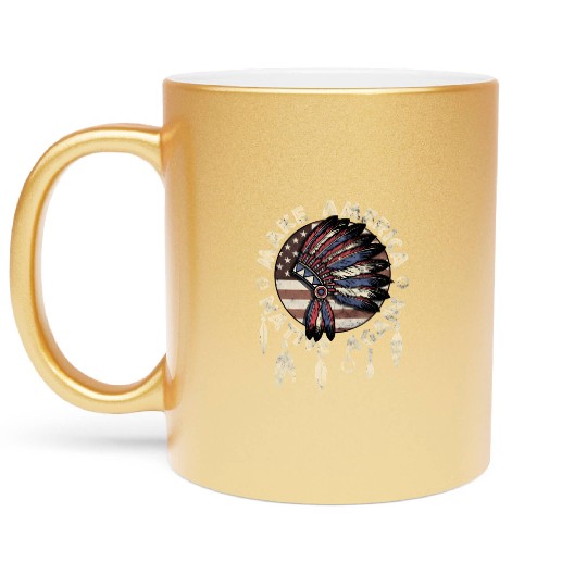 Make America Native Again Indigenous Peoples Day Metallic Mugs