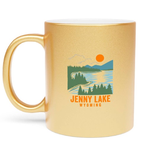 Jenny Lake Wyoming Metallic Mugs