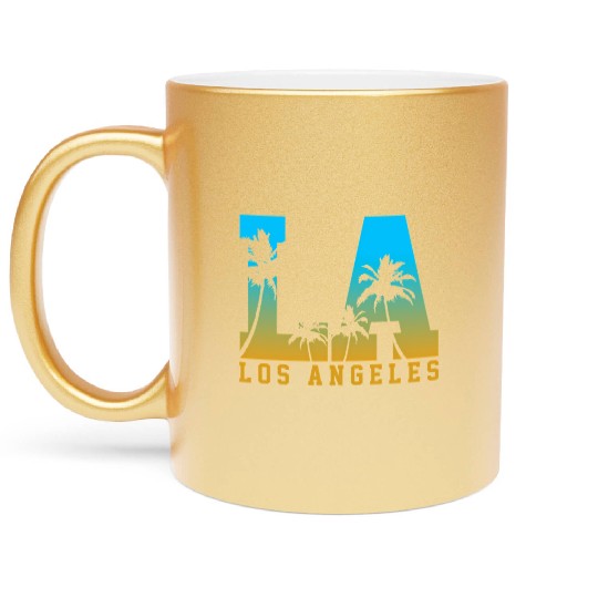 Los Angeles La California Metallic Mugs
