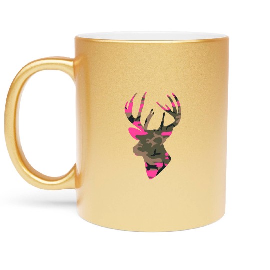 Deer Camo Outfitter Black Metallic Mugs