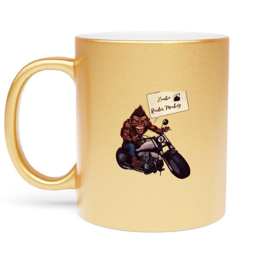zombie Raider Monkey Metallic Mugs