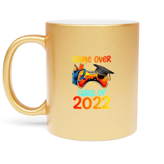 Game Over Class Of 2022 Video Games Graduation Metallic Mugs