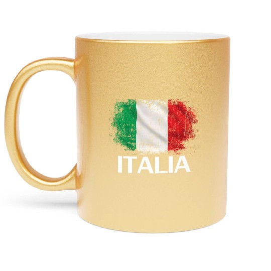 Italia Flag For Italy Italian Italiano Metallic Mugs