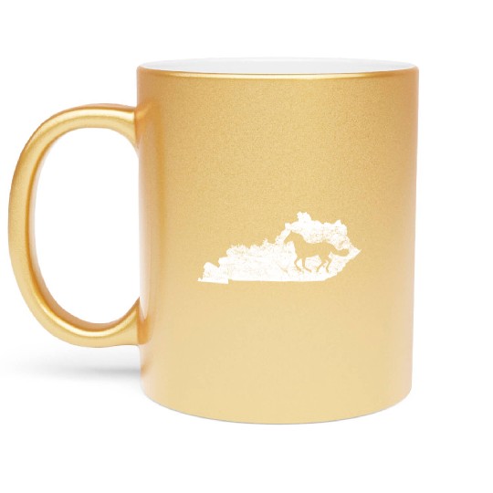 Kentucky Map Horse Kentucky Metallic Mugs