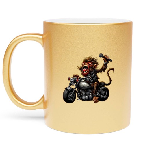 zombie Raider Monkey Metallic Mugs