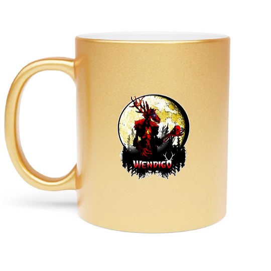 Wendigo New Monster inwalker Cryptid Evil Metallic Mugs