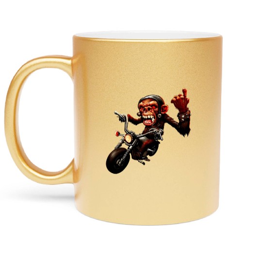 Zombie Raider Monkey Rockstar Metallic Mugs