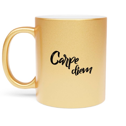 Carpe Diem Seize The Day Yoga Metallic Mugs