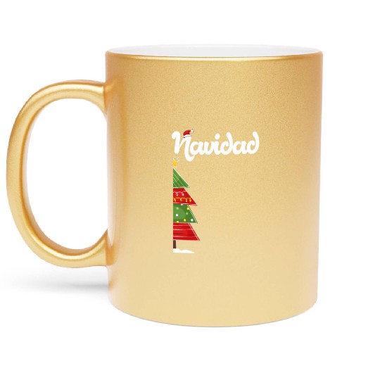 Feliz Navidad Spanish Ugly Metallic Mugs