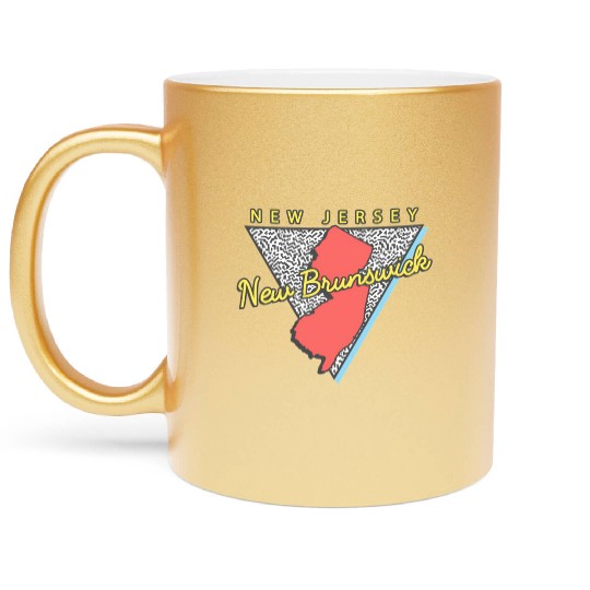 New Brunswick New Jersey Triangle Nj City Metallic Mugs