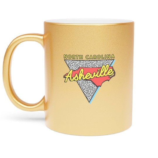 Asheville North Carolina Triangle Nc City Metallic Mugs