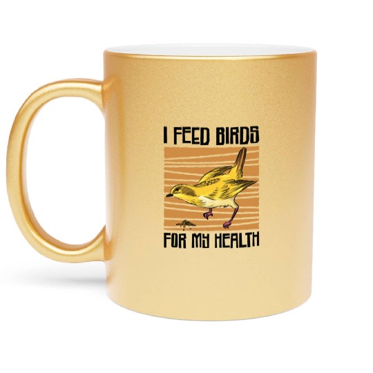 Bird Feeding Health Bird Fan Birdwatching Metallic Mugs
