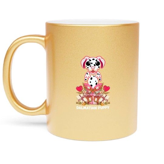 Dalmatian funny birthday Metallic Mugs