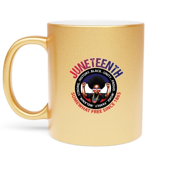Juneteenth Red White and Blue Power Metallic Mugs