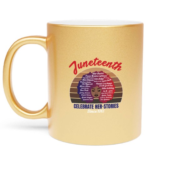 Juneteenth and African American History Metallic Mugs