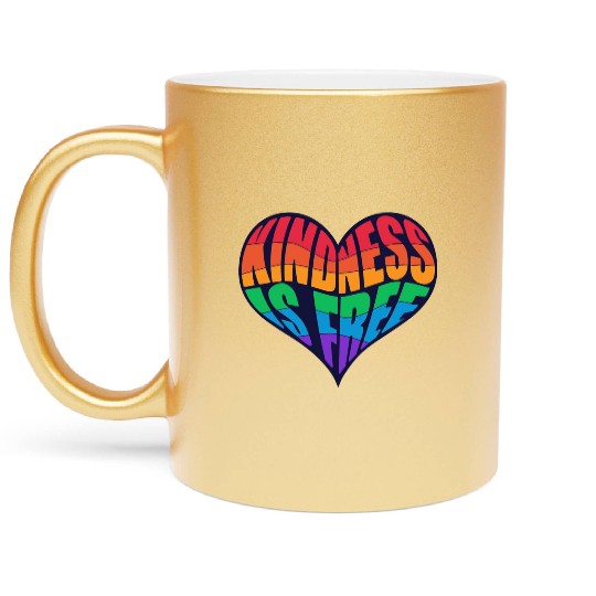 kindness is free love Metallic Mugs