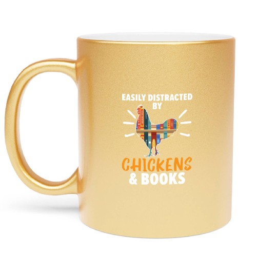 Chicken Farmer Chicken Whisperer Farm Animal Metallic Mugs