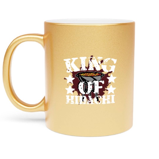 Hibachi Grill Lover Men Japanese Hibachi Chef Gift Metallic Mugs