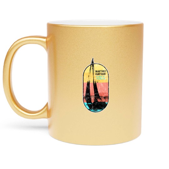 Martha'S Vineyard Sailing Metallic Mugs