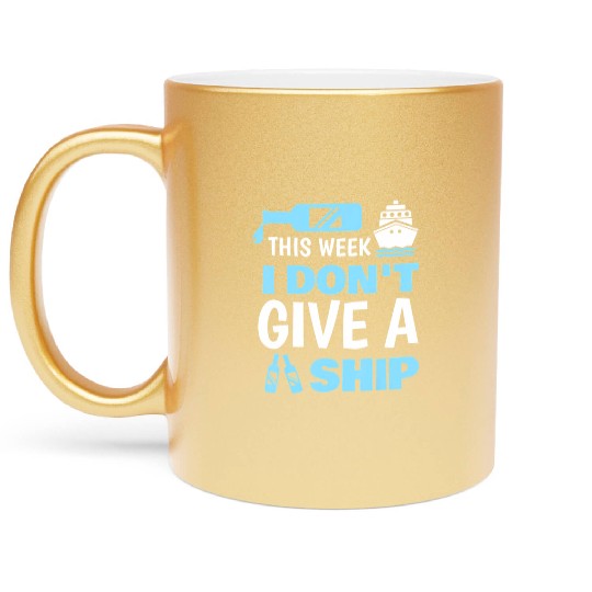 Cool Cruise Art Cruise Vacation Cruise Ship Metallic Mugs