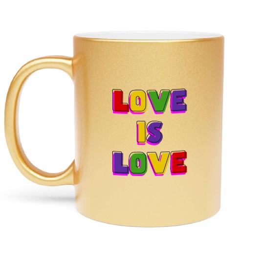 Love is Love Metallic Mugs