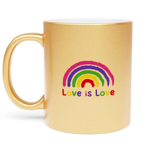 Love is Love Metallic Mugs
