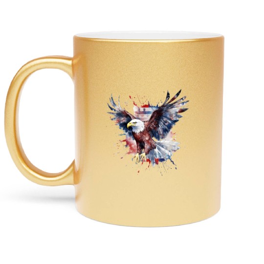 Eagle 4Th July Independent Day Metallic Mugs