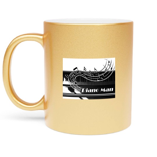 Piano Man Metallic Mugs