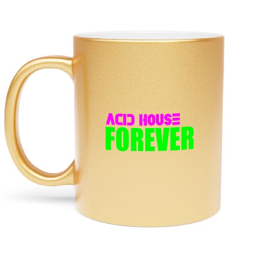 Acid house forever Metallic Mugs
