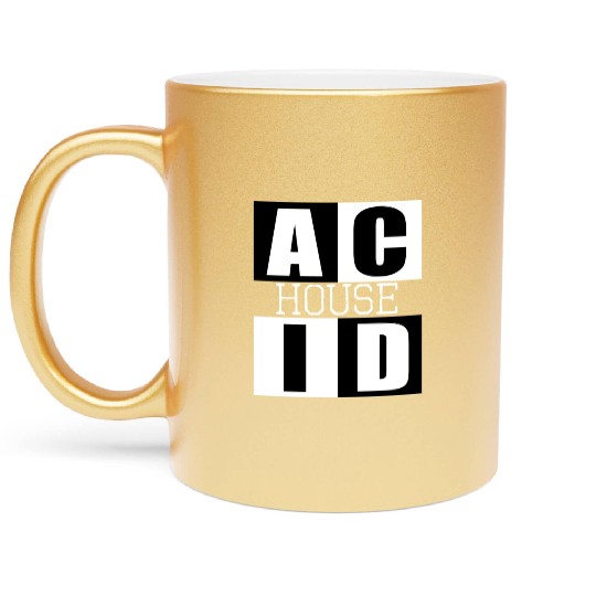 ACID HOUSE music logo Metallic Mugs