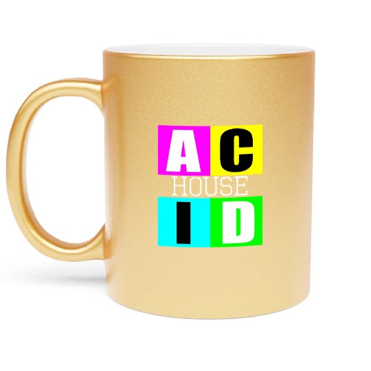 Acid house music Metallic Mugs