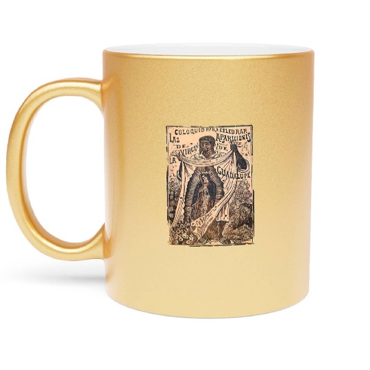 St Juan Diego Our Lady of Guadalupe Vintage Mary C Metallic Mugs