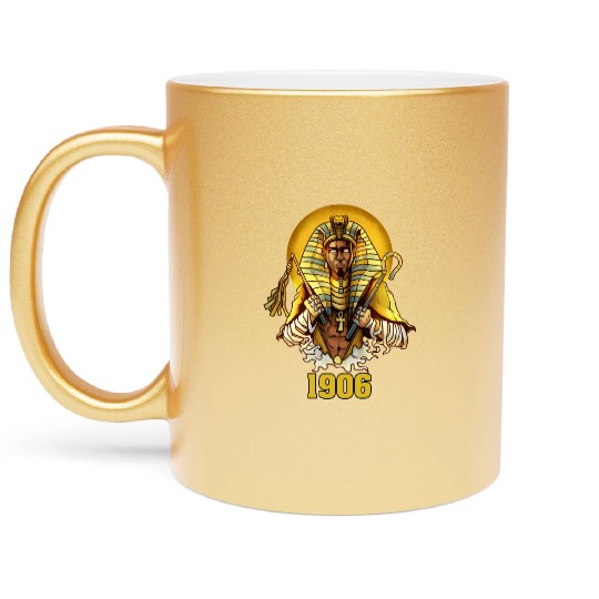 1906 Sphinx Alpha Ace Fraternity Pharoah Metallic Mugs