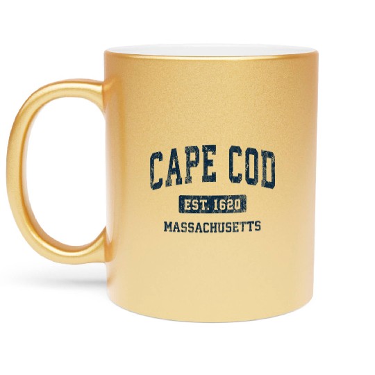 Cape Cod Massachusetts Ma Vintage Athletic Metallic Mugs