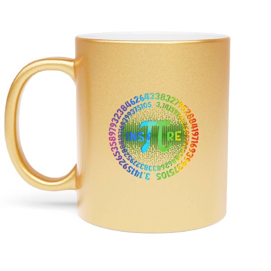 Happy Pi Day Pi Symbol Math Teacher Inre Pi Day Metallic Mugs