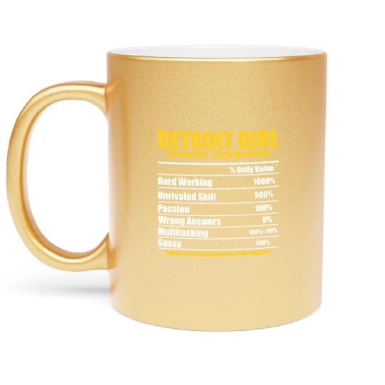 Hilarious Detroit Definition Motor City American Metallic Mugs
