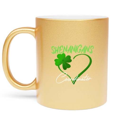 Shenanigans Coordinator Green He Shamrock St Metallic Mugs