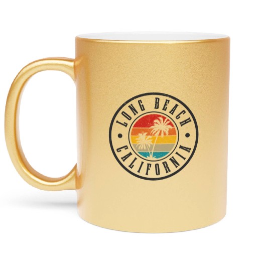 Long Beach California Metallic Mugs