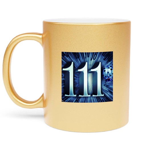 Aqua Charm: Lucky 1111 Ladybug Metallic Mugs