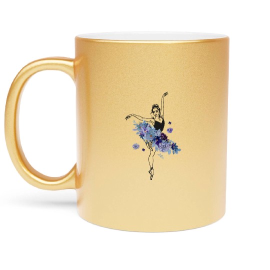 Ballet Dancer Dance Girl Ballerina Metallic Mugs